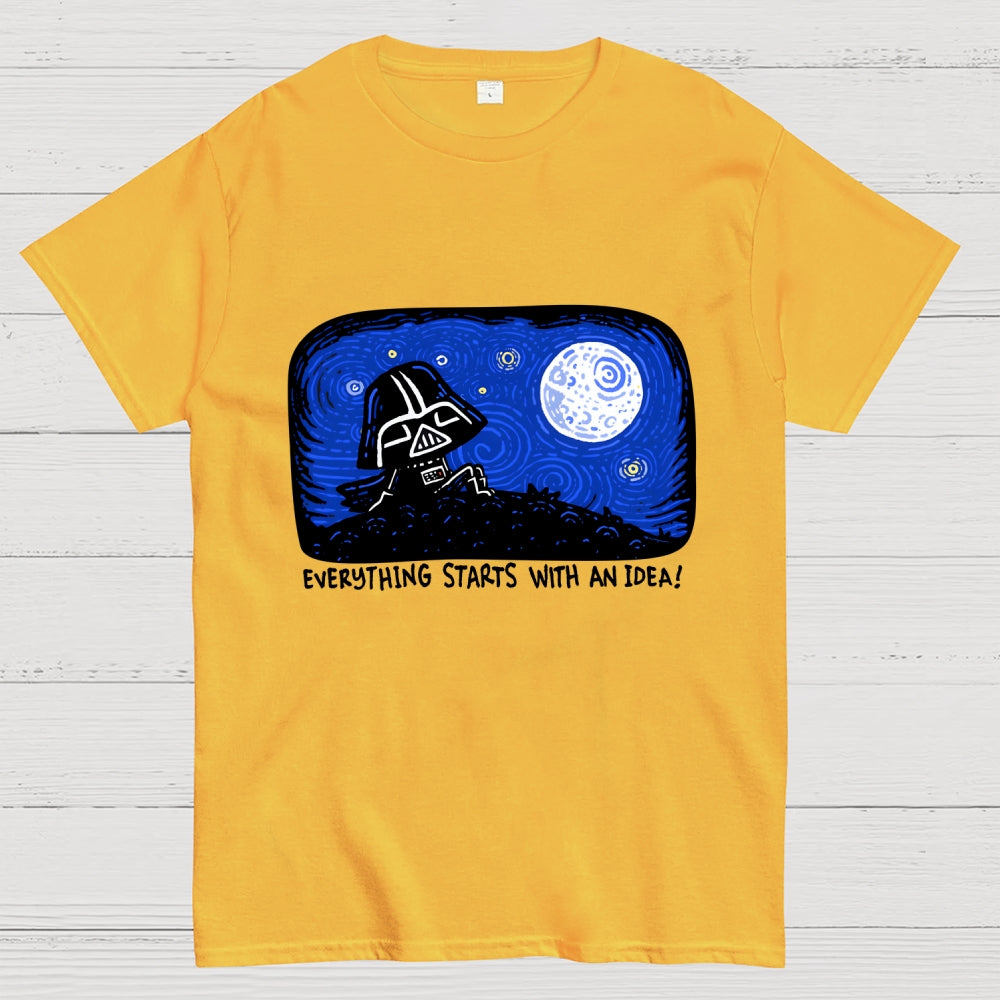Everything Starts With An Idea — Van Gogh: The Dark Side Of The Starry Night  T-Shirt
