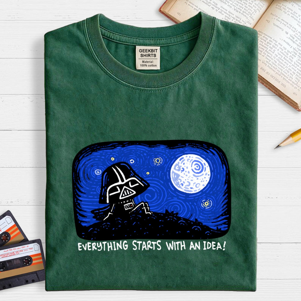 Everything Starts With An Idea — Van Gogh: The Dark Side Of The Starry Night  T-Shirt