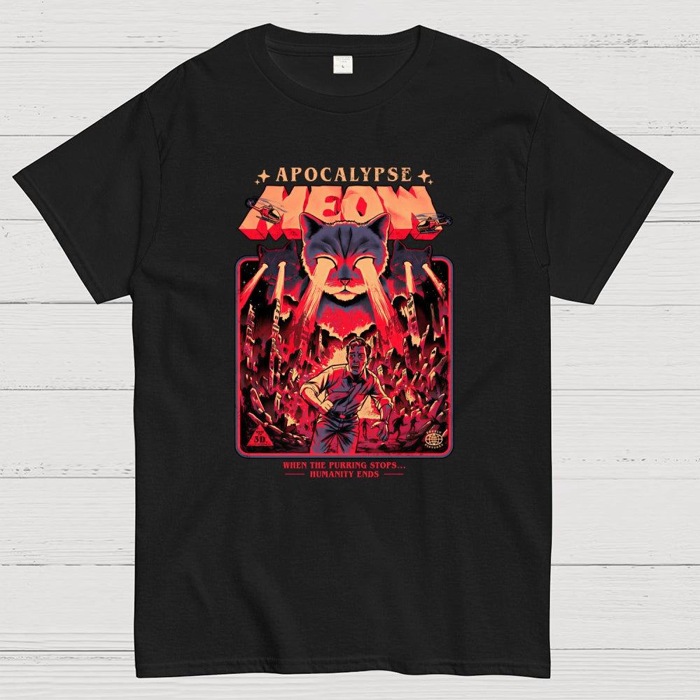 Comic T-Shirt With A Cat  T-Shirt