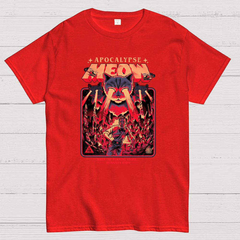 Comic T-Shirt With A Cat  T-Shirt