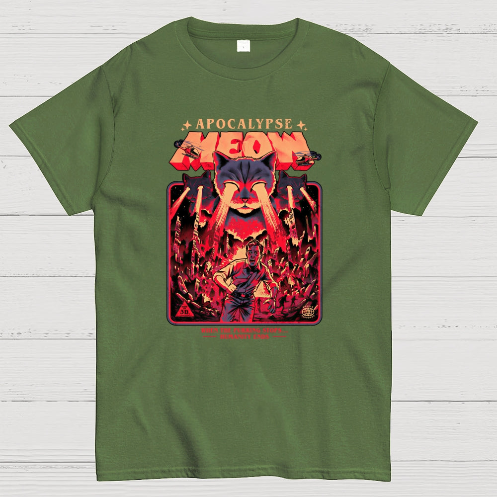 Comic T-Shirt With A Cat  T-Shirt