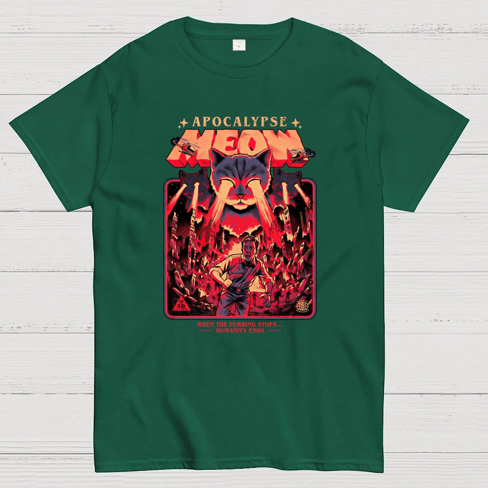Comic T-Shirt With A Cat  T-Shirt