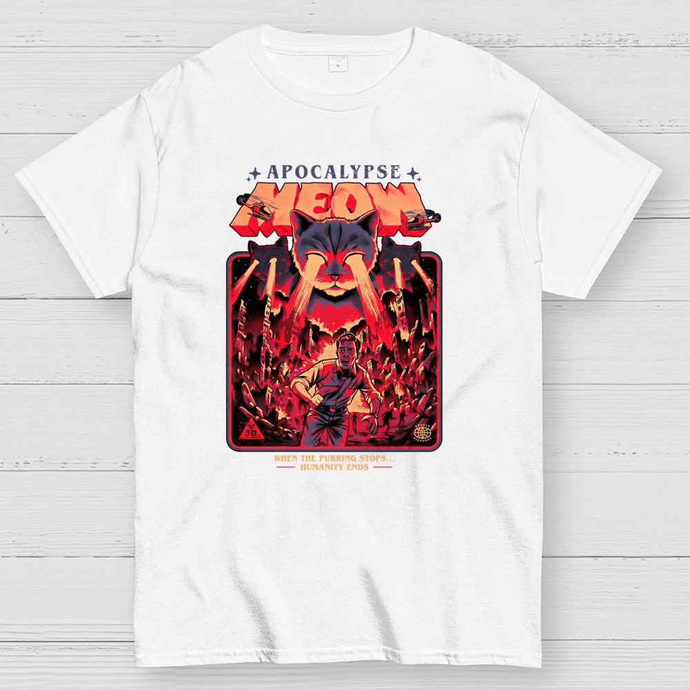 Comic T-Shirt With A Cat  T-Shirt