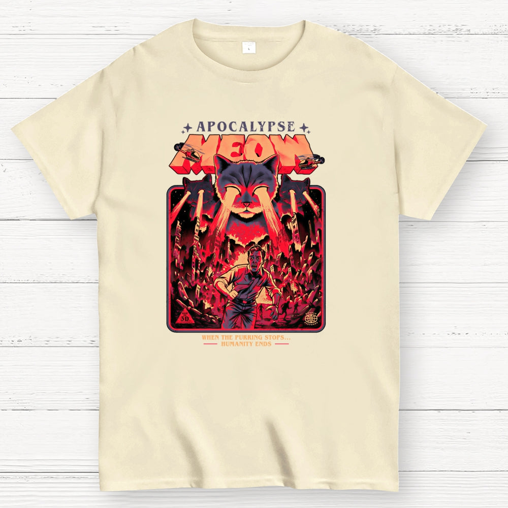 Comic T-Shirt With A Cat  T-Shirt