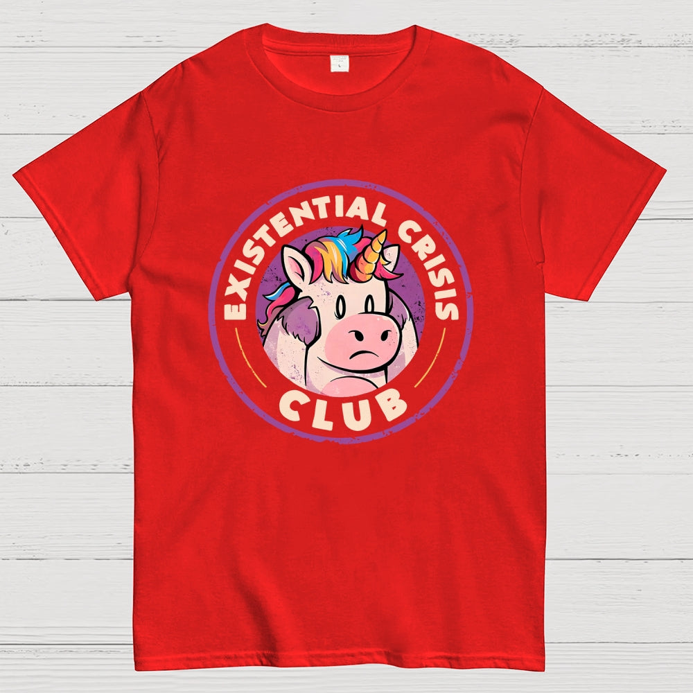 Existential Crisis Club - Funny Unicorn Sarcasm   T-Shirt