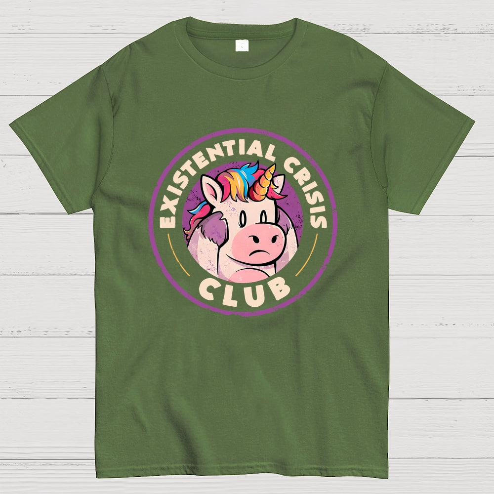 Existential Crisis Club - Funny Unicorn Sarcasm   T-Shirt