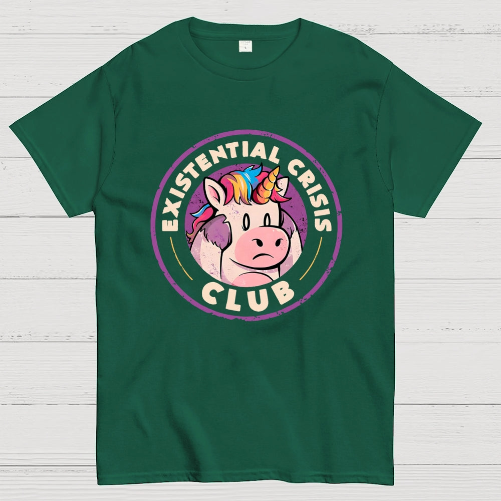 Existential Crisis Club - Funny Unicorn Sarcasm   T-Shirt