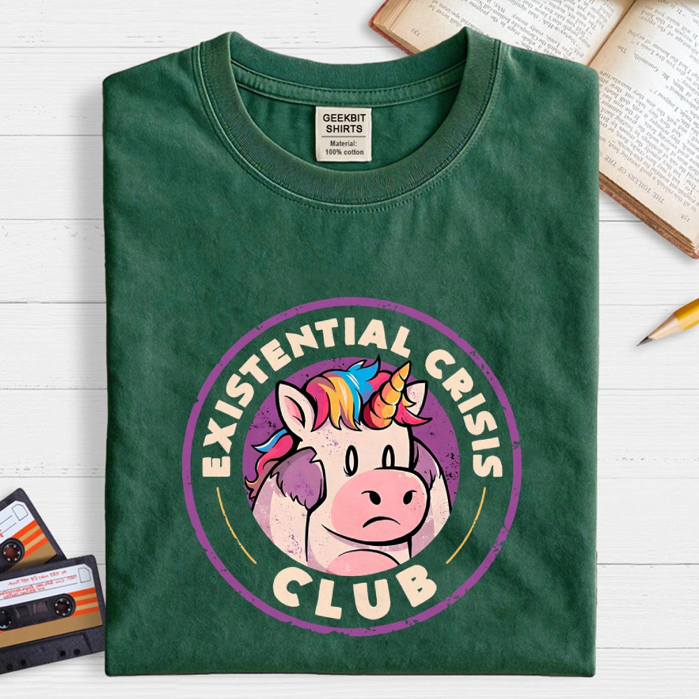 Existential Crisis Club - Funny Unicorn Sarcasm   T-Shirt