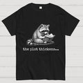 The Plot Thickens Bookish Raccoon Reading  T-Shirt