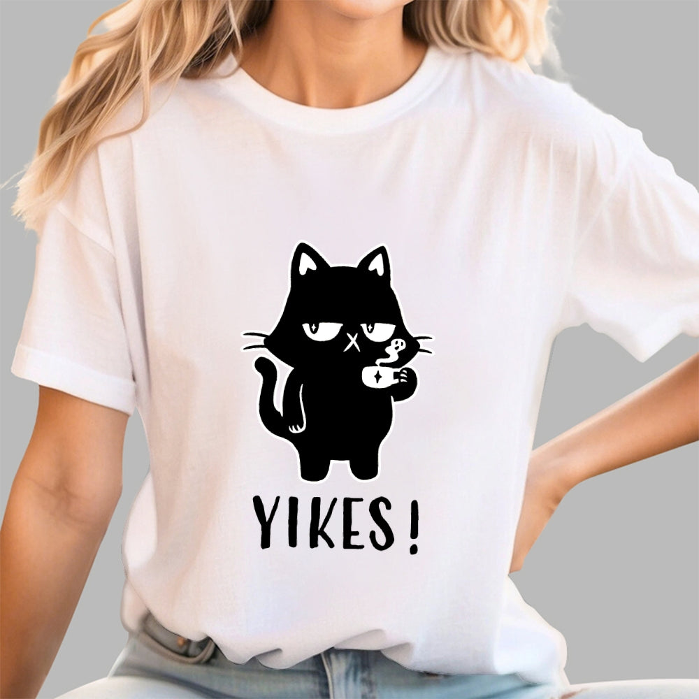Yikes! Black Cat  T-Shirt