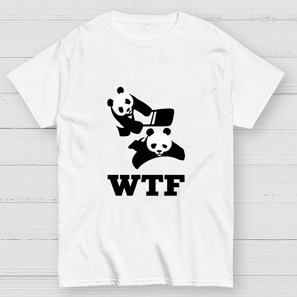 Wtf Panda Chainsaw Art Print  T-Shirt