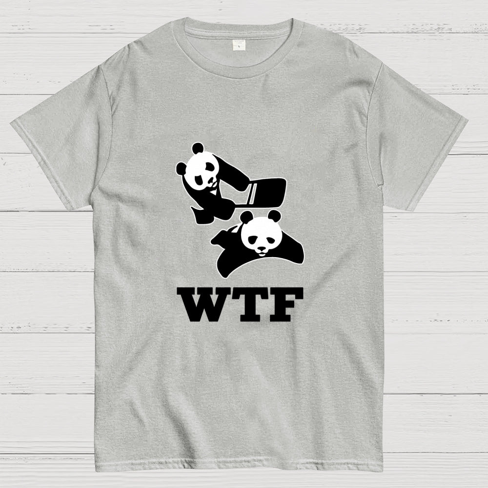 Wtf Panda Chainsaw Art Print  T-Shirt