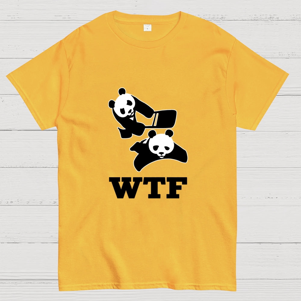 Wtf Panda Chainsaw Art Print  T-Shirt