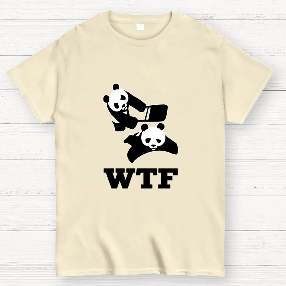 Wtf Panda Chainsaw Art Print  T-Shirt