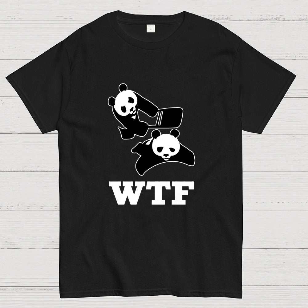 Wtf Panda Chainsaw Art Print  T-Shirt