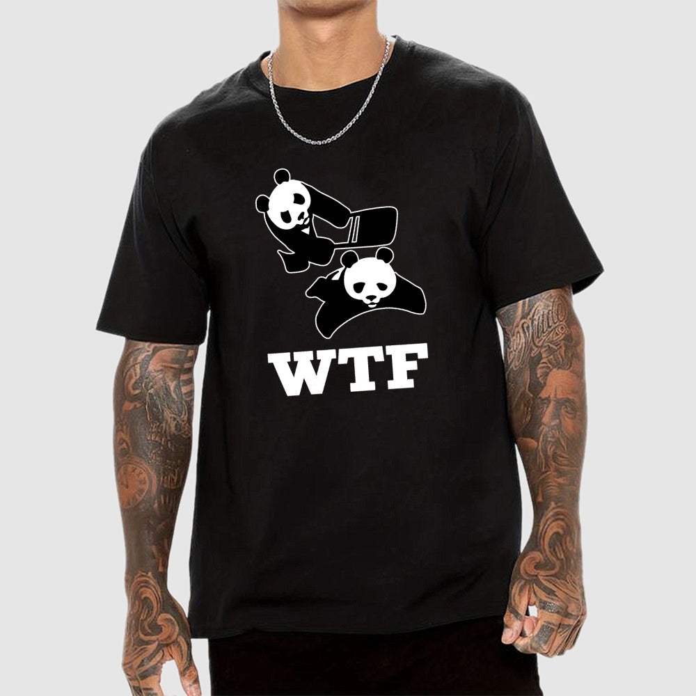 Wtf Panda Chainsaw Art Print  T-Shirt