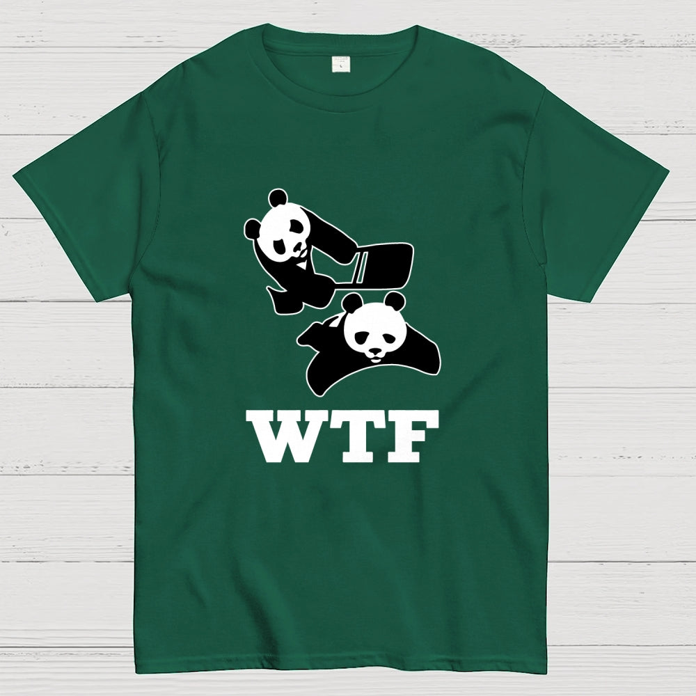 Wtf Panda Chainsaw Art Print  T-Shirt