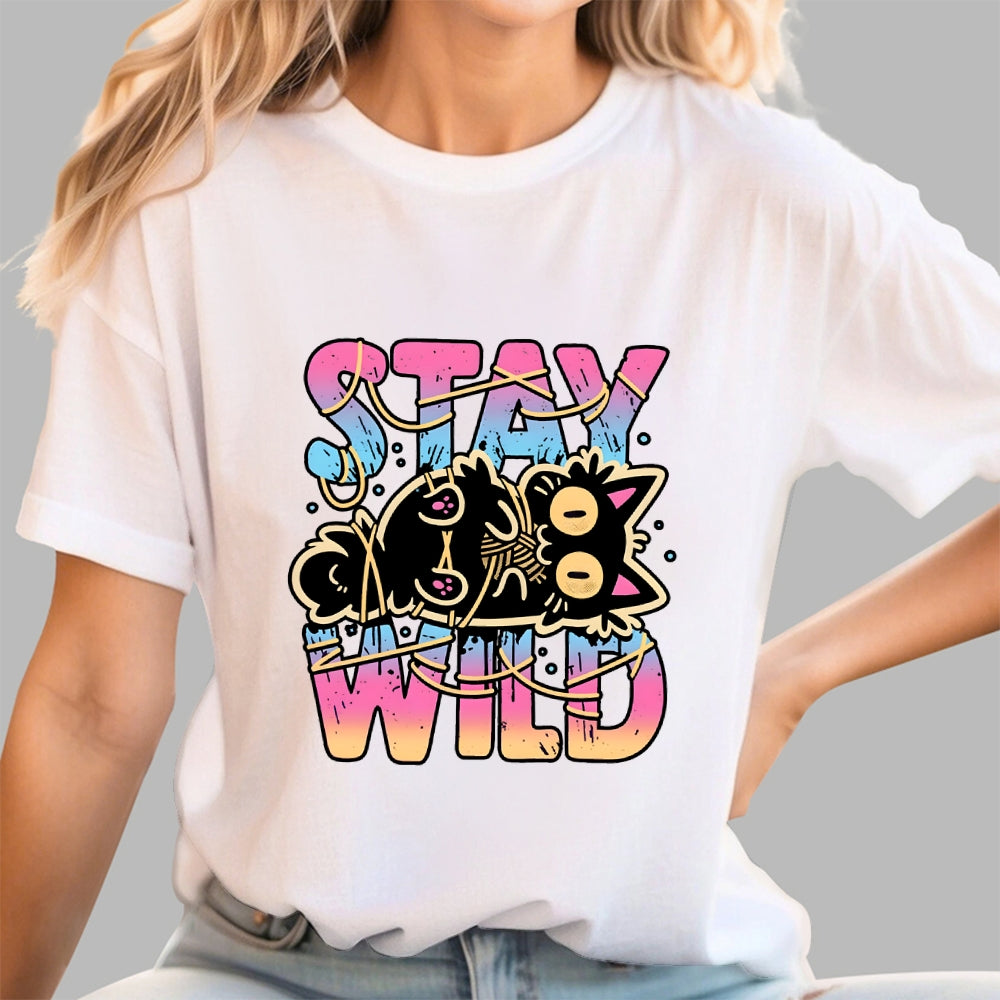 Wrapped In Chaos Cat  T-Shirt