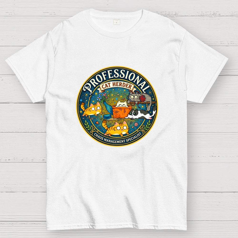 Professional Cat Herder Art Print  T-Shirt