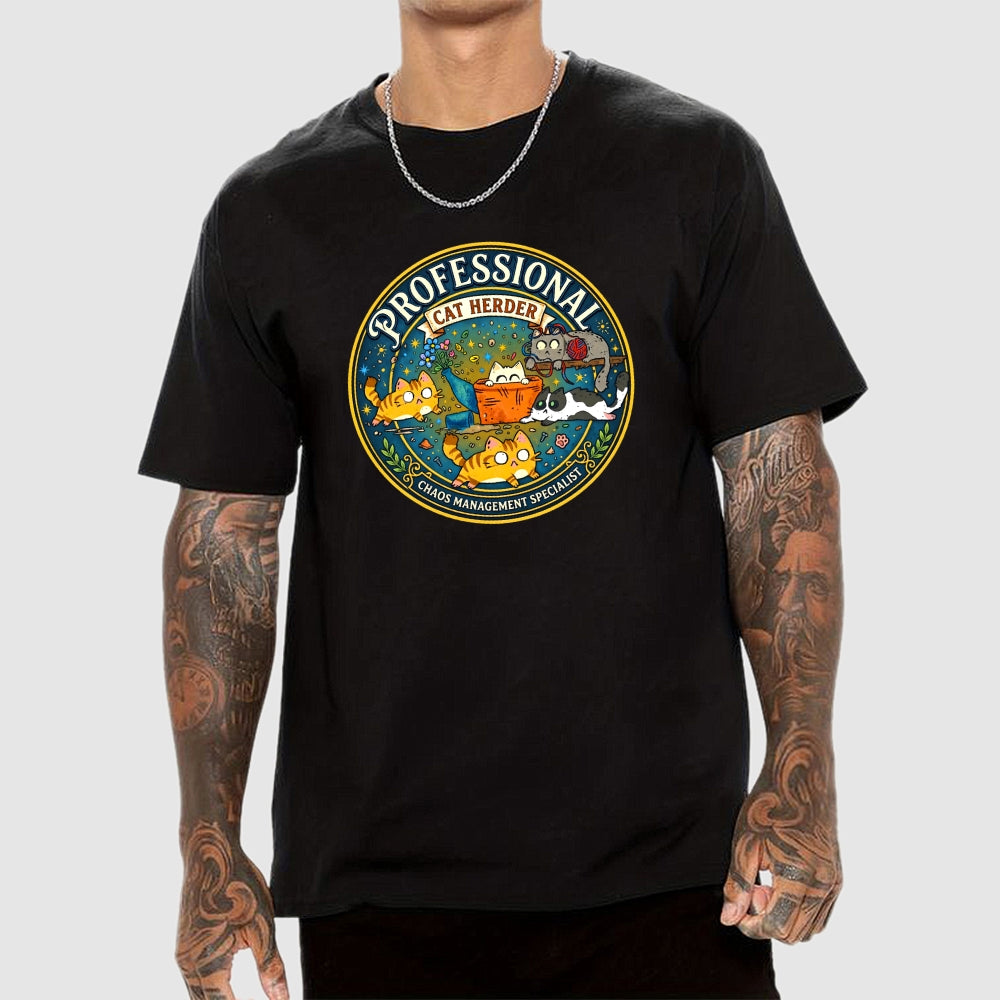 Professional Cat Herder Art Print  T-Shirt