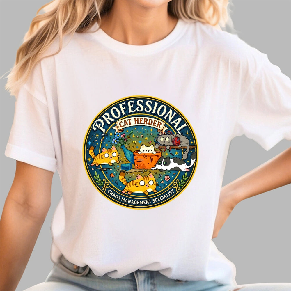 Professional Cat Herder Art Print  T-Shirt