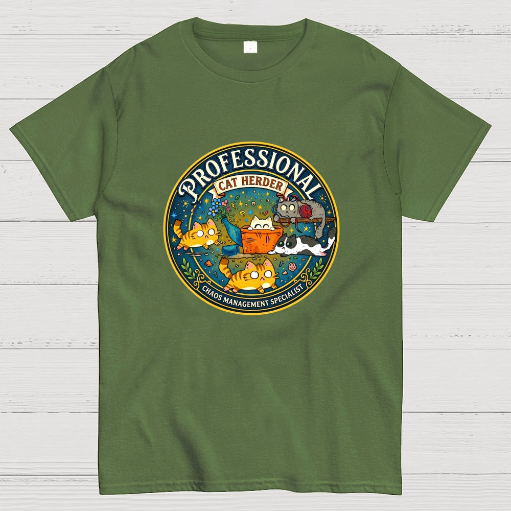 Professional Cat Herder Art Print  T-Shirt