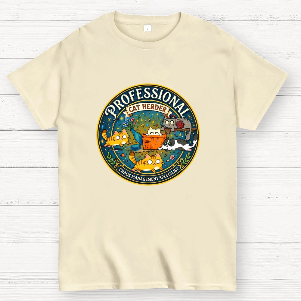 Professional Cat Herder Art Print  T-Shirt