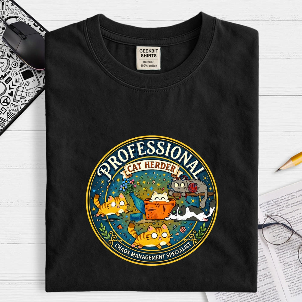 Professional Cat Herder Art Print  T-Shirt