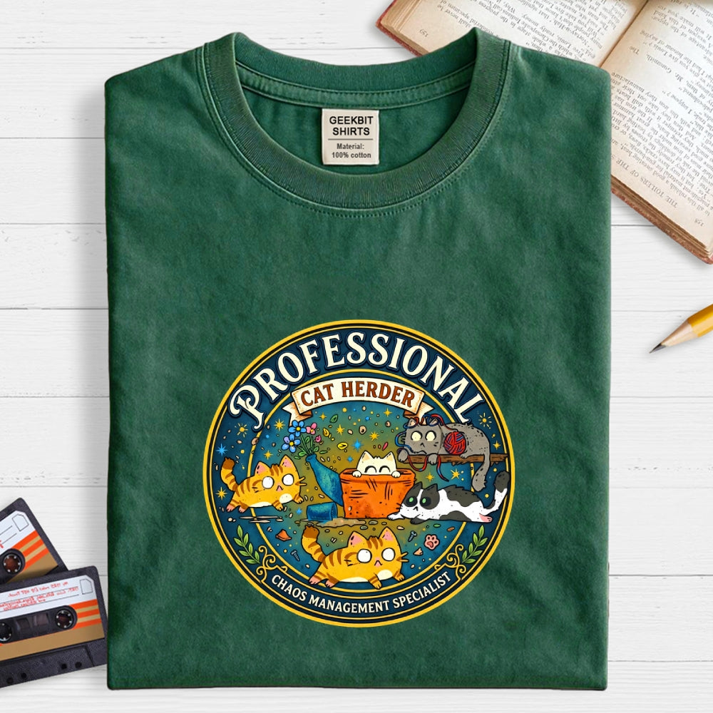 Professional Cat Herder Art Print  T-Shirt