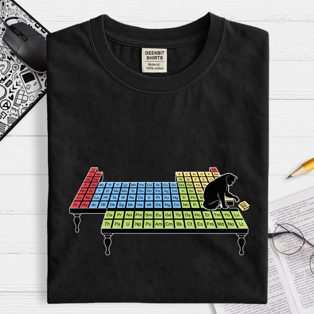 Felines Science Periodic Table Cat  T-Shirt