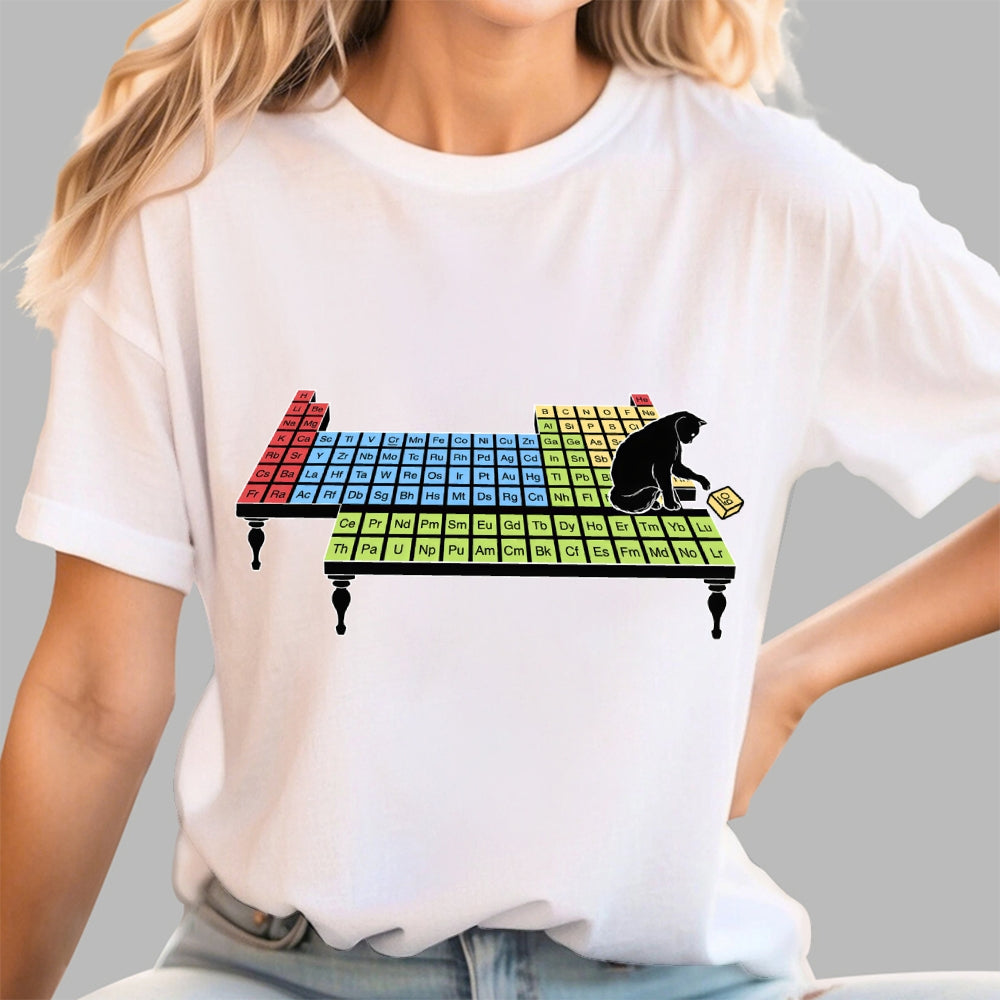 Felines Science Periodic Table Cat  T-Shirt