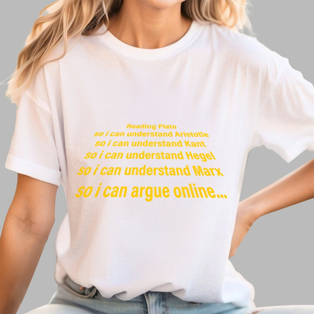 I Read Plato To Argue Online  T-Shirt
