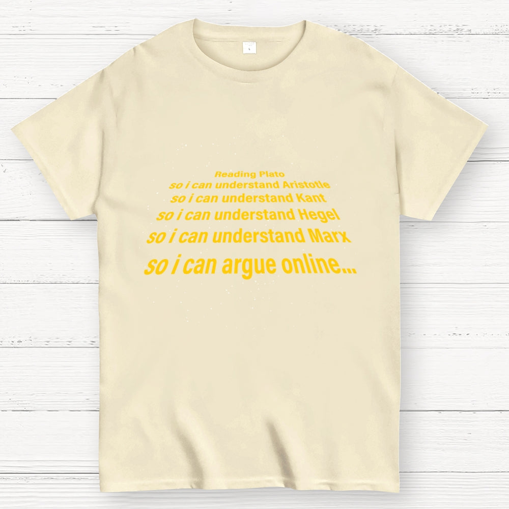 I Read Plato To Argue Online  T-Shirt