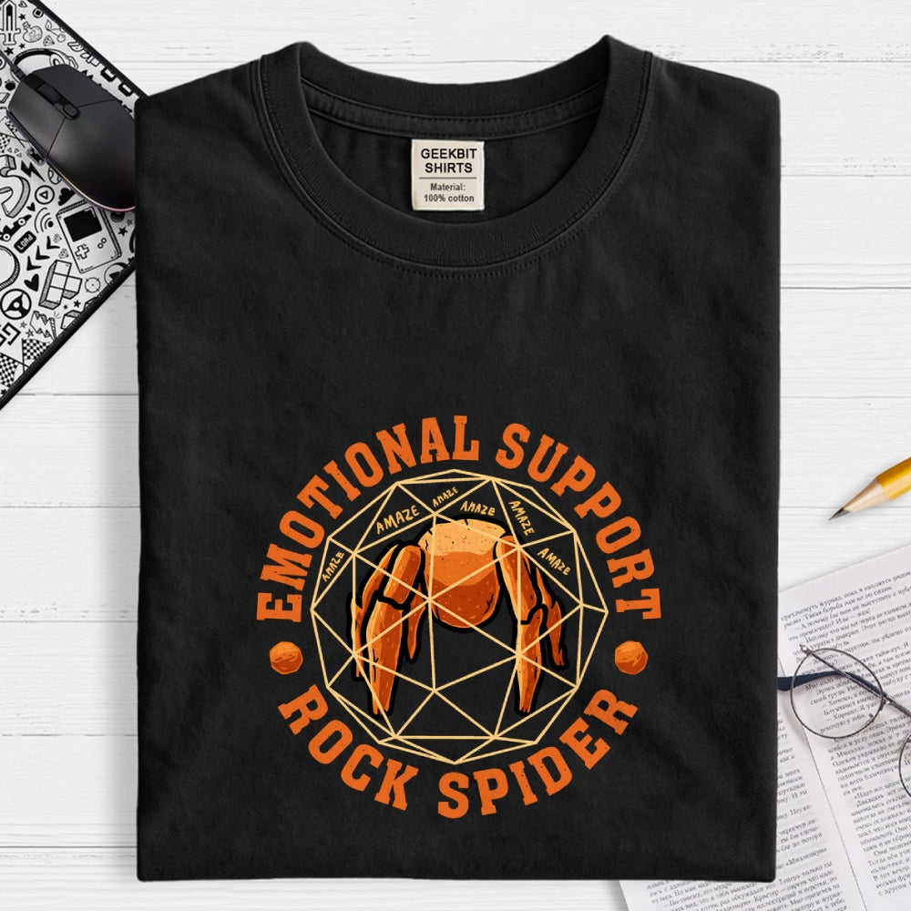 Emotional Support Rock Spider  T-Shirt