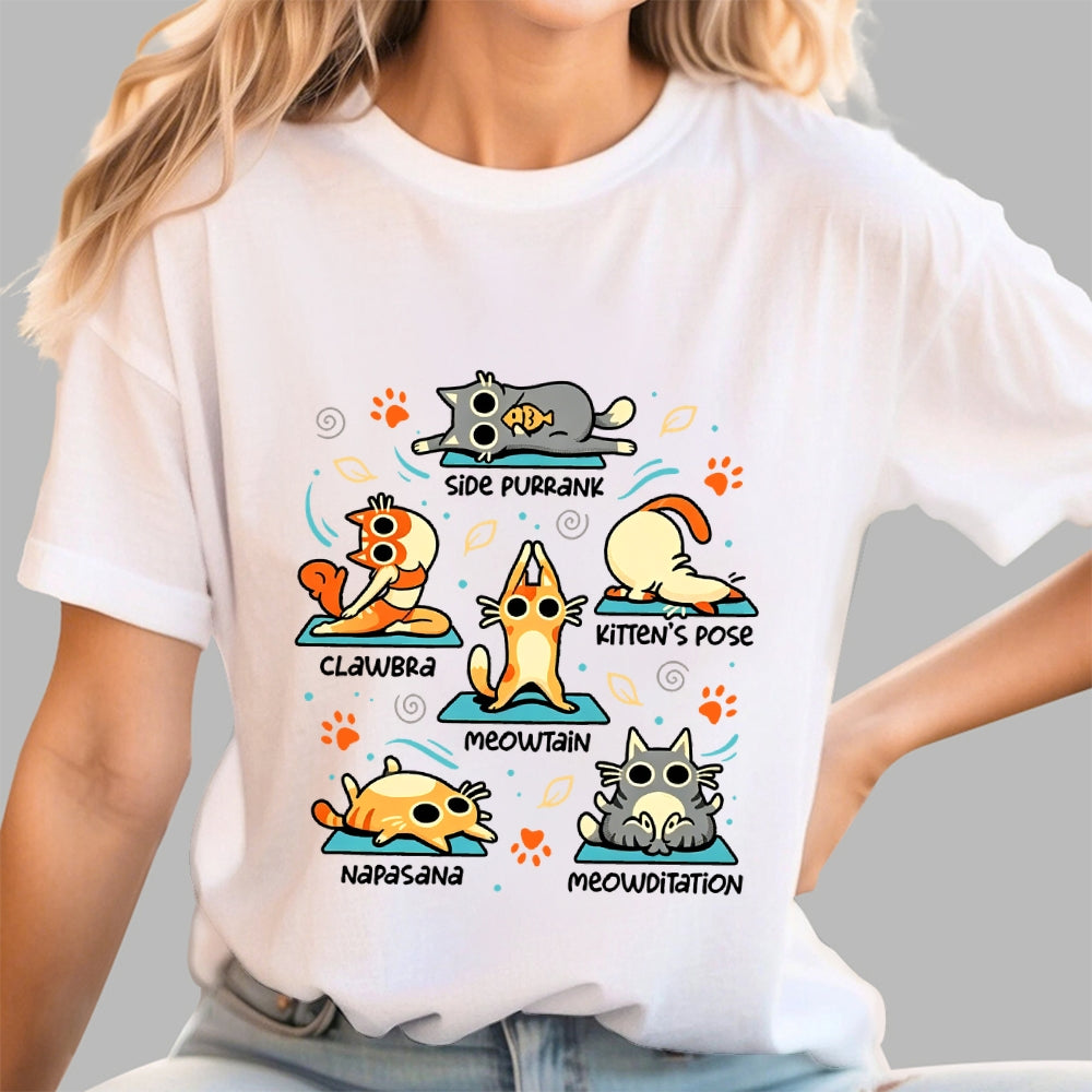 Cat Yoga Poses  T-Shirt