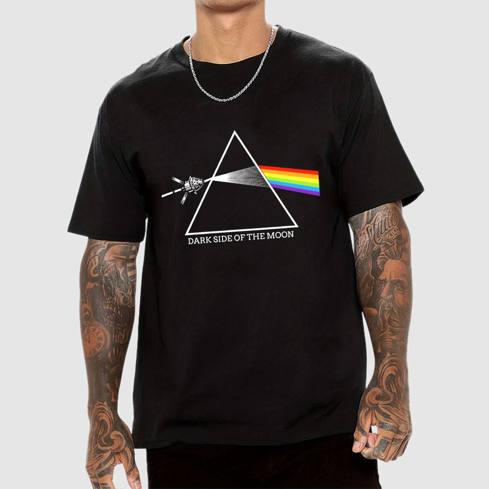 Retro Artemis Ii Dark Side Of The Moon Print  T-Shirt