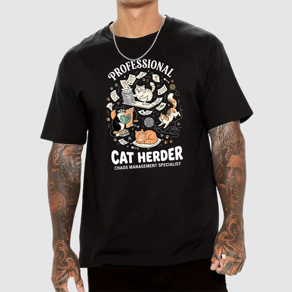 Funny Cat Chaos Design  T-Shirt
