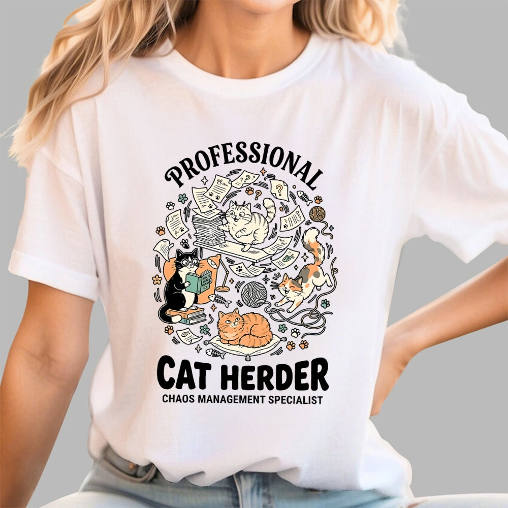 Funny Cat Chaos Design  T-Shirt