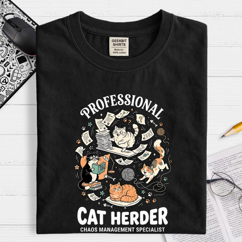 Funny Cat Chaos Design  T-Shirt