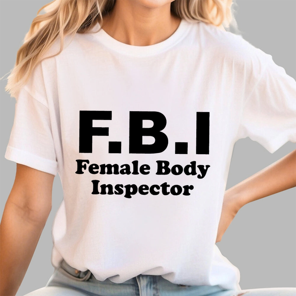 F B I-Funny Savage Warning Sign  T-Shirt