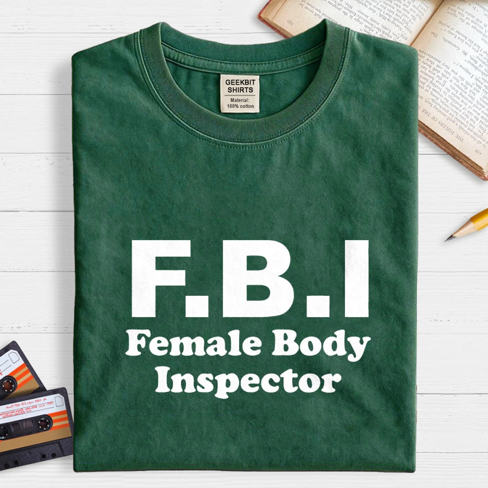 F B I-Funny Savage Warning Sign  T-Shirt