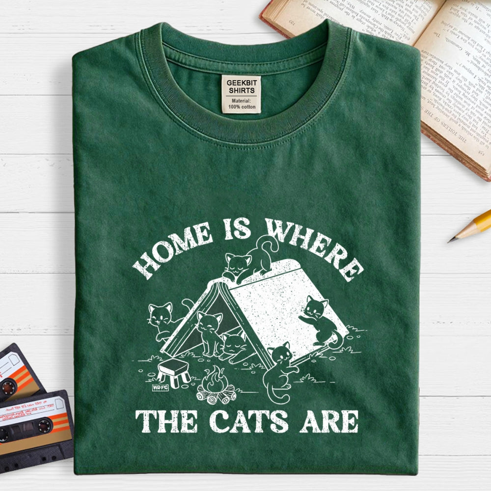 Home Is Where The Cats Are  T-Shirt