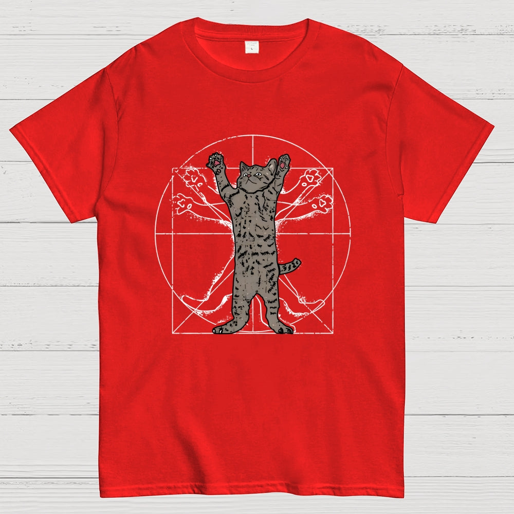 Vitruvian Cat  T-Shirt