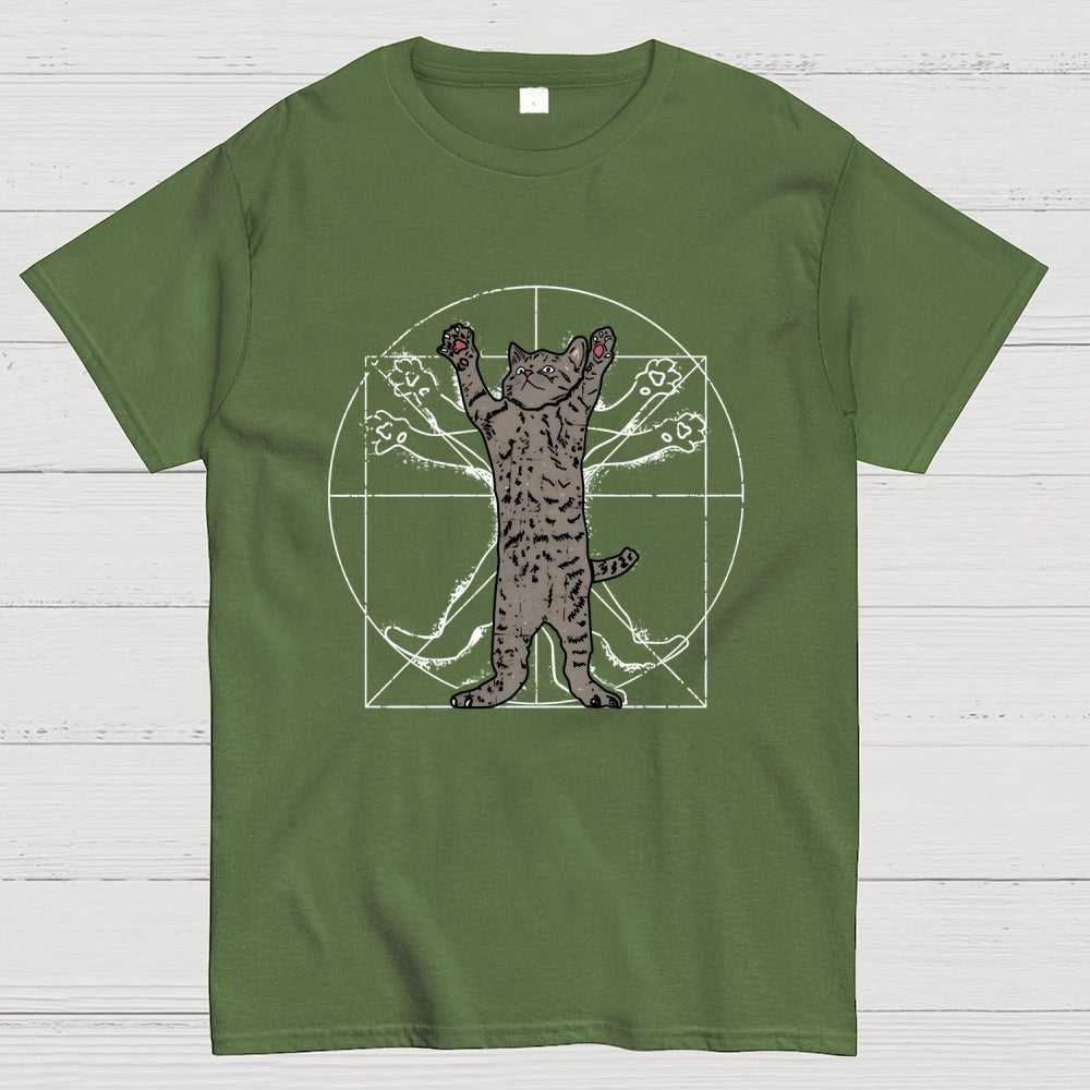 Vitruvian Cat  T-Shirt