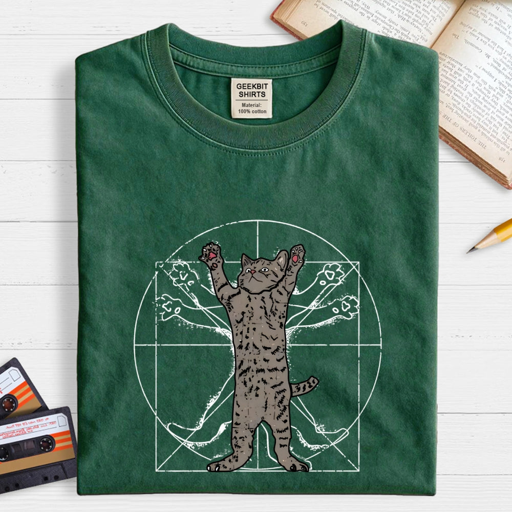 Vitruvian Cat  T-Shirt