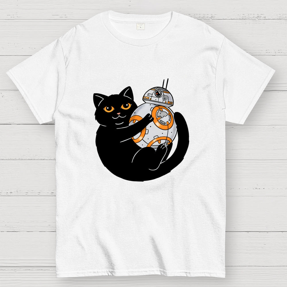 Cat And Droid  T-Shirt