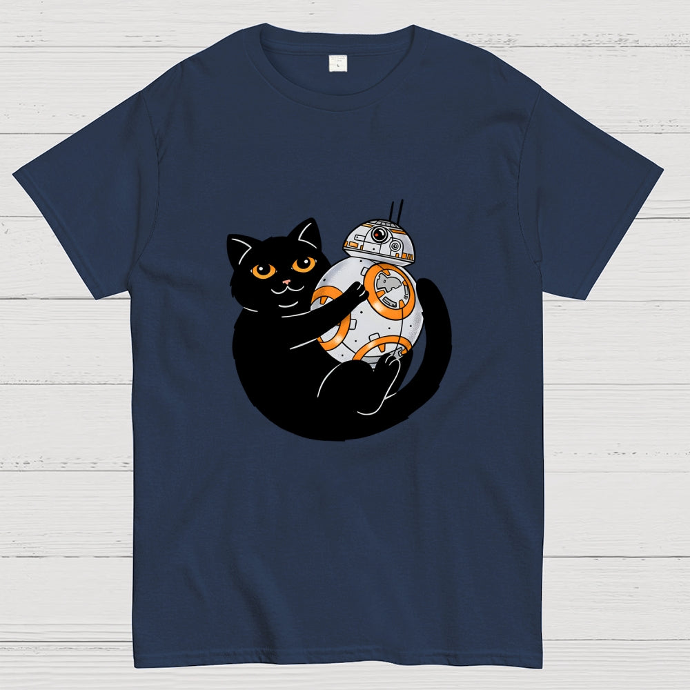 Cat And Droid  T-Shirt