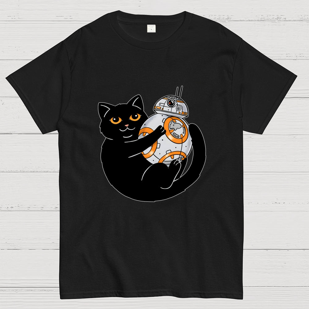 Cat And Droid  T-Shirt