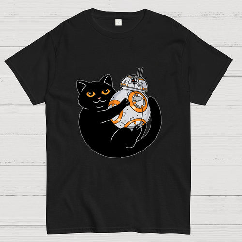 Cat And Droid  T-Shirt