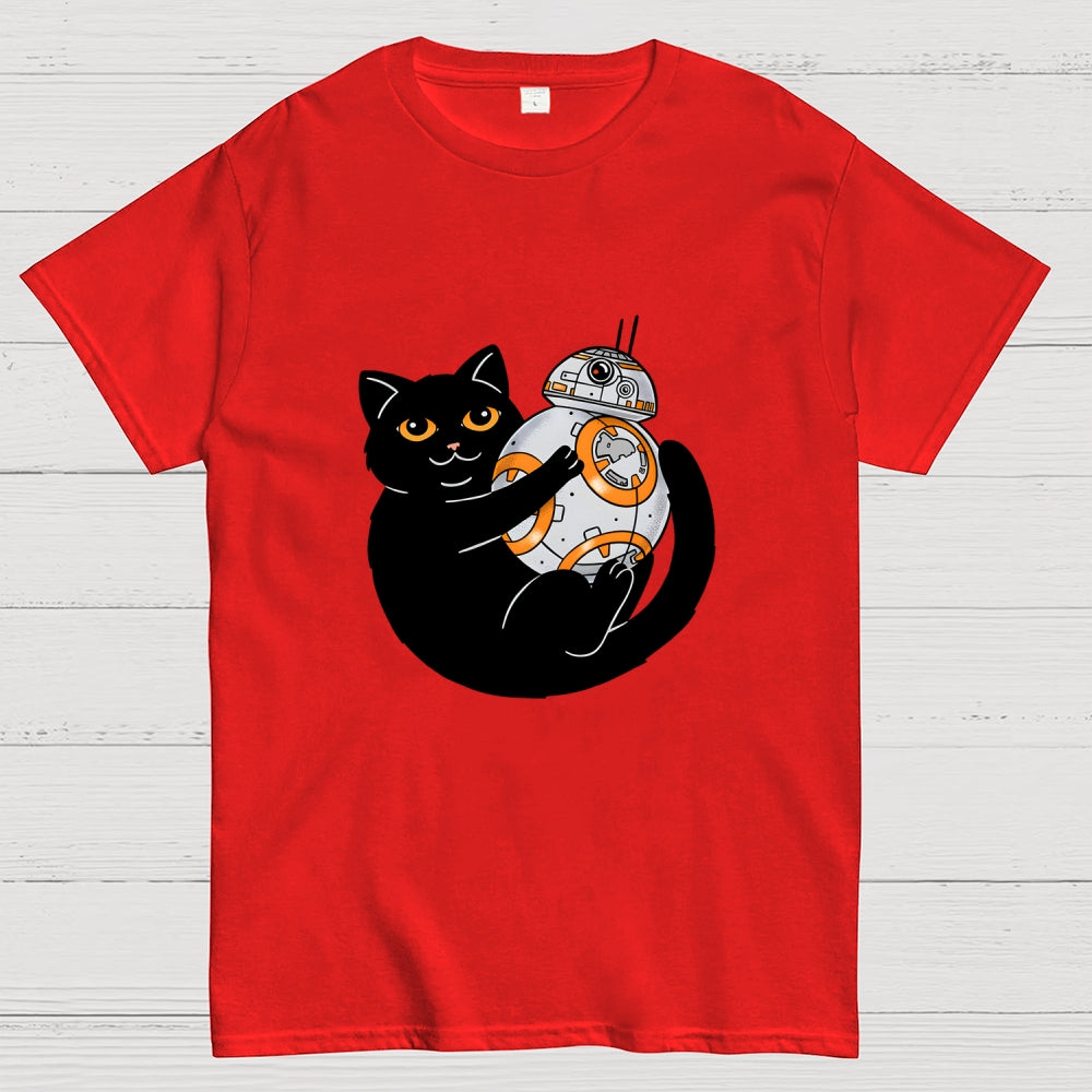 Cat And Droid  T-Shirt